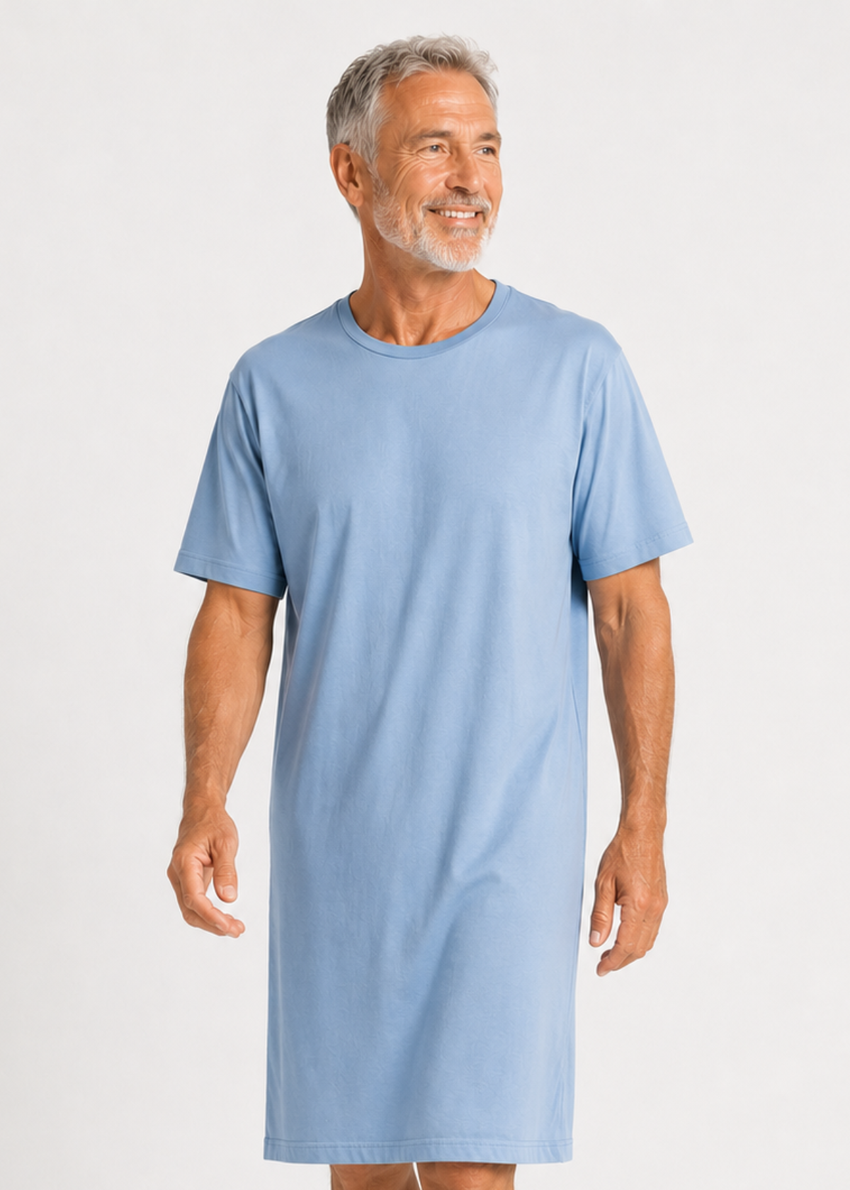 Petal Back Short Sleeve Open Back Nightshirt (Choice of colours)