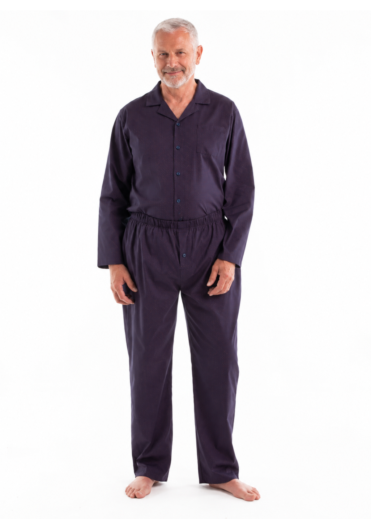 William Lightweight Long Sleeve Cotton Pyjama