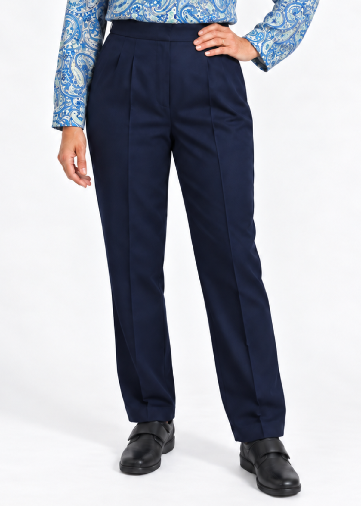Women's Easy-Fit Drop-Front Trousers