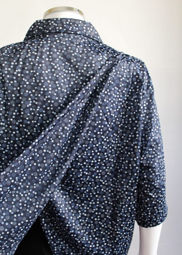 Petal Back Women's Open Back Short Sleeve Polo Shirt VAT Relief