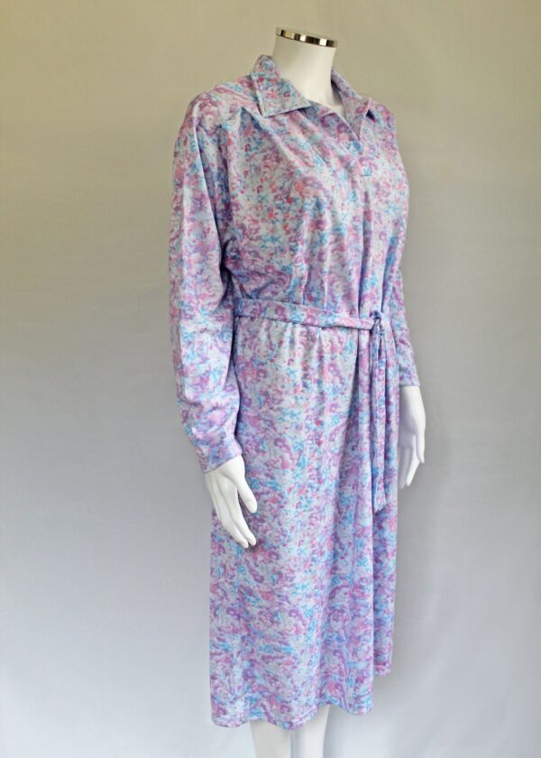 Rebecca Petal Back Long Sleeve Dress - Mauve Floral VAT Relief