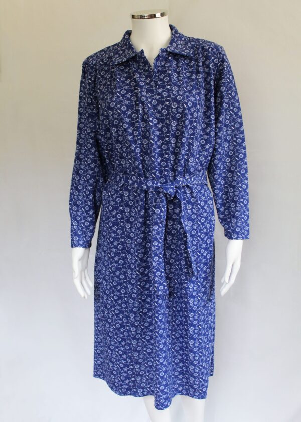 Tessa Petal Back Long Sleeve Dress - Blue Floral VAT Relief