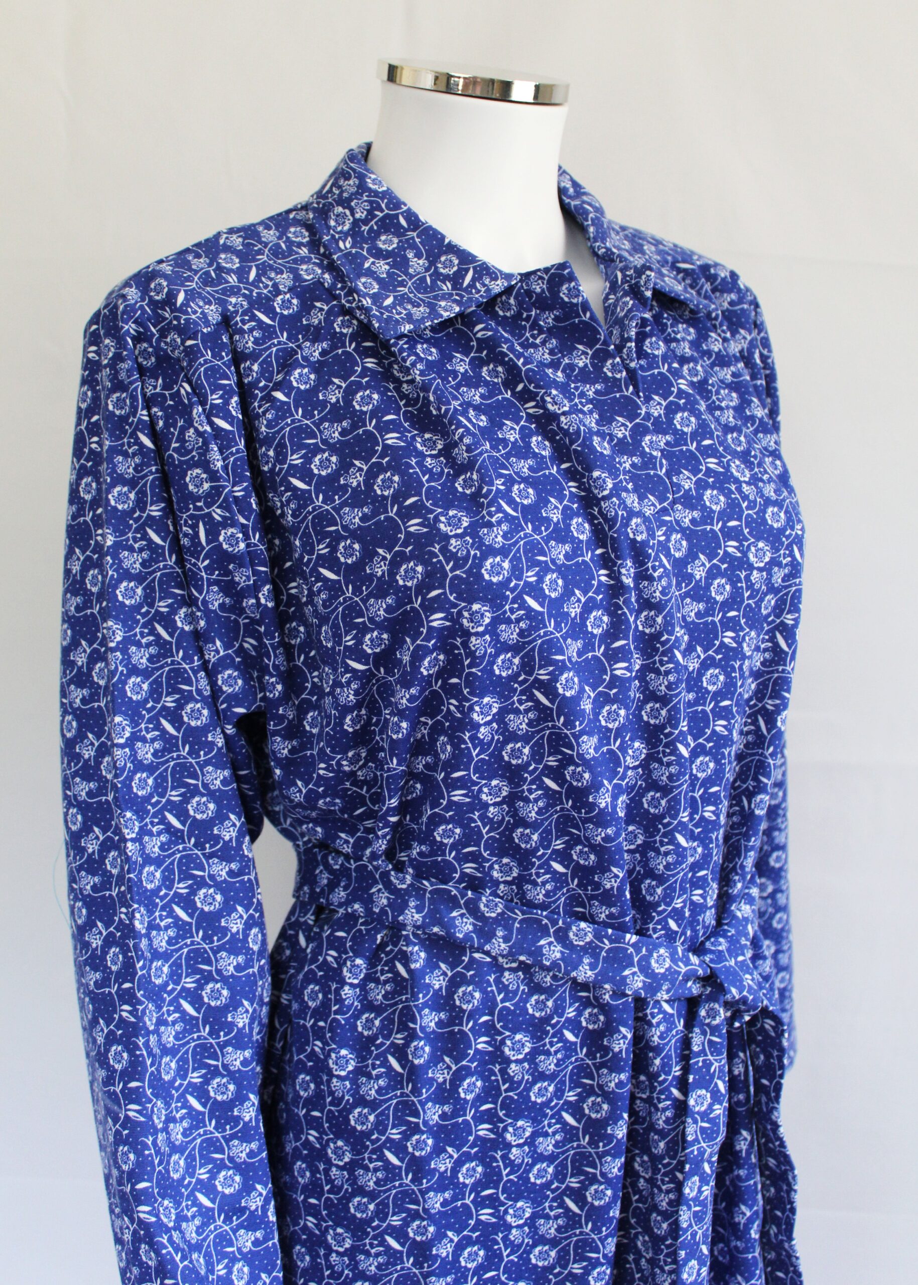 Tessa Petal Back Long Sleeve Dress - Blue Floral VAT Relief