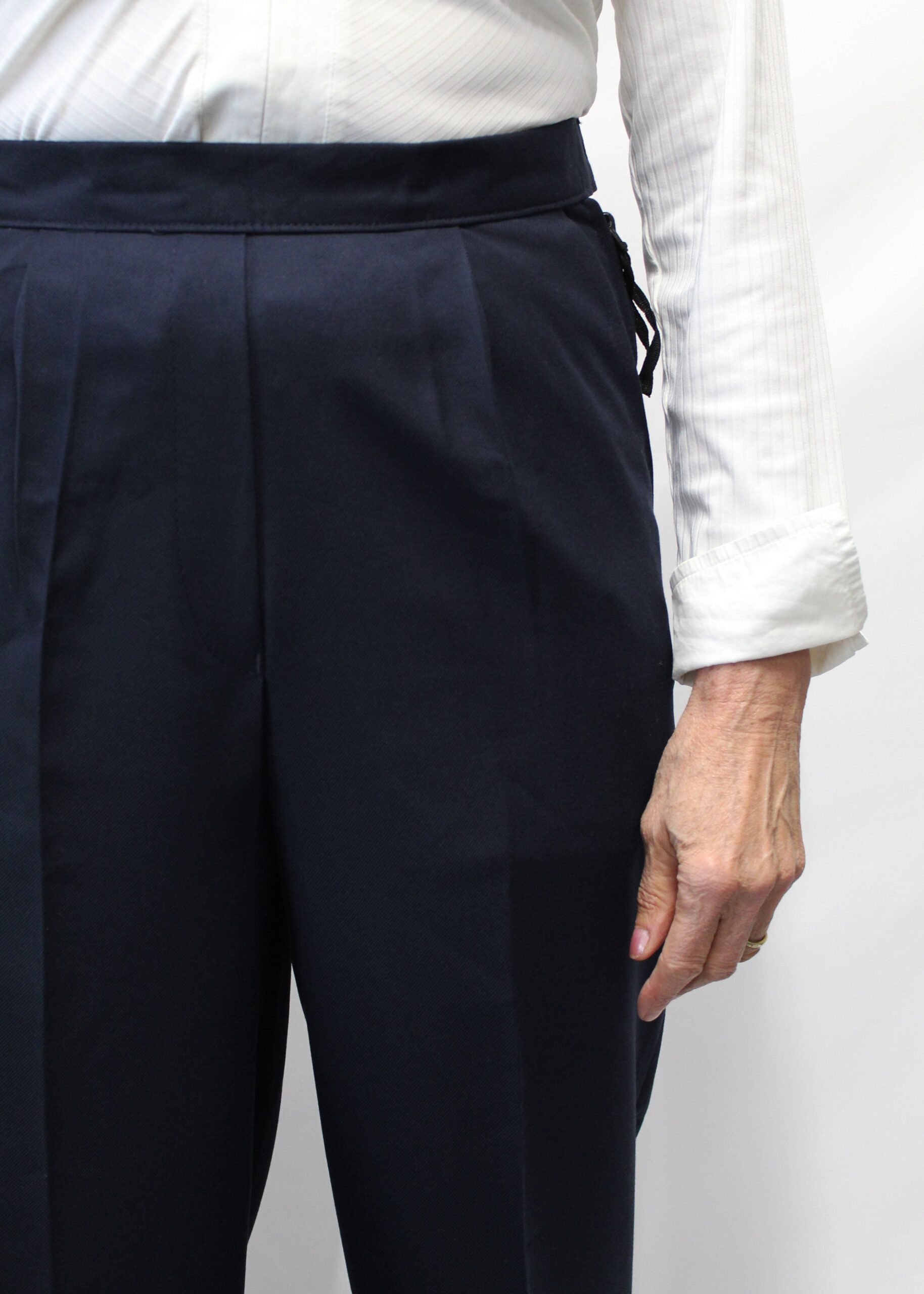 Women's Elastic Waist Trousers with side zips