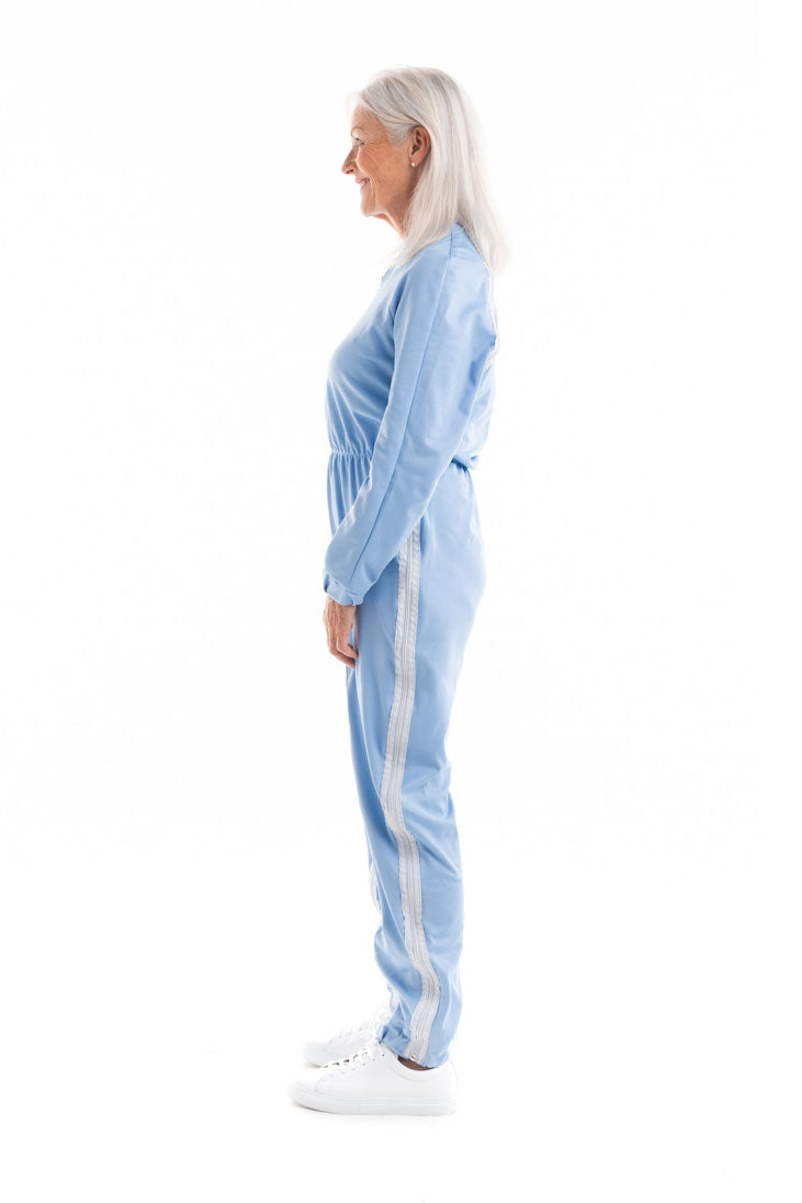 Ladies All-in-one Pyjamas with Shoulder to Ankle Zip VAT relief