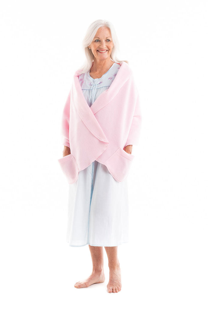 Fleecy Wrap Style Cape Bed Jacket (choice of 3 colours)
