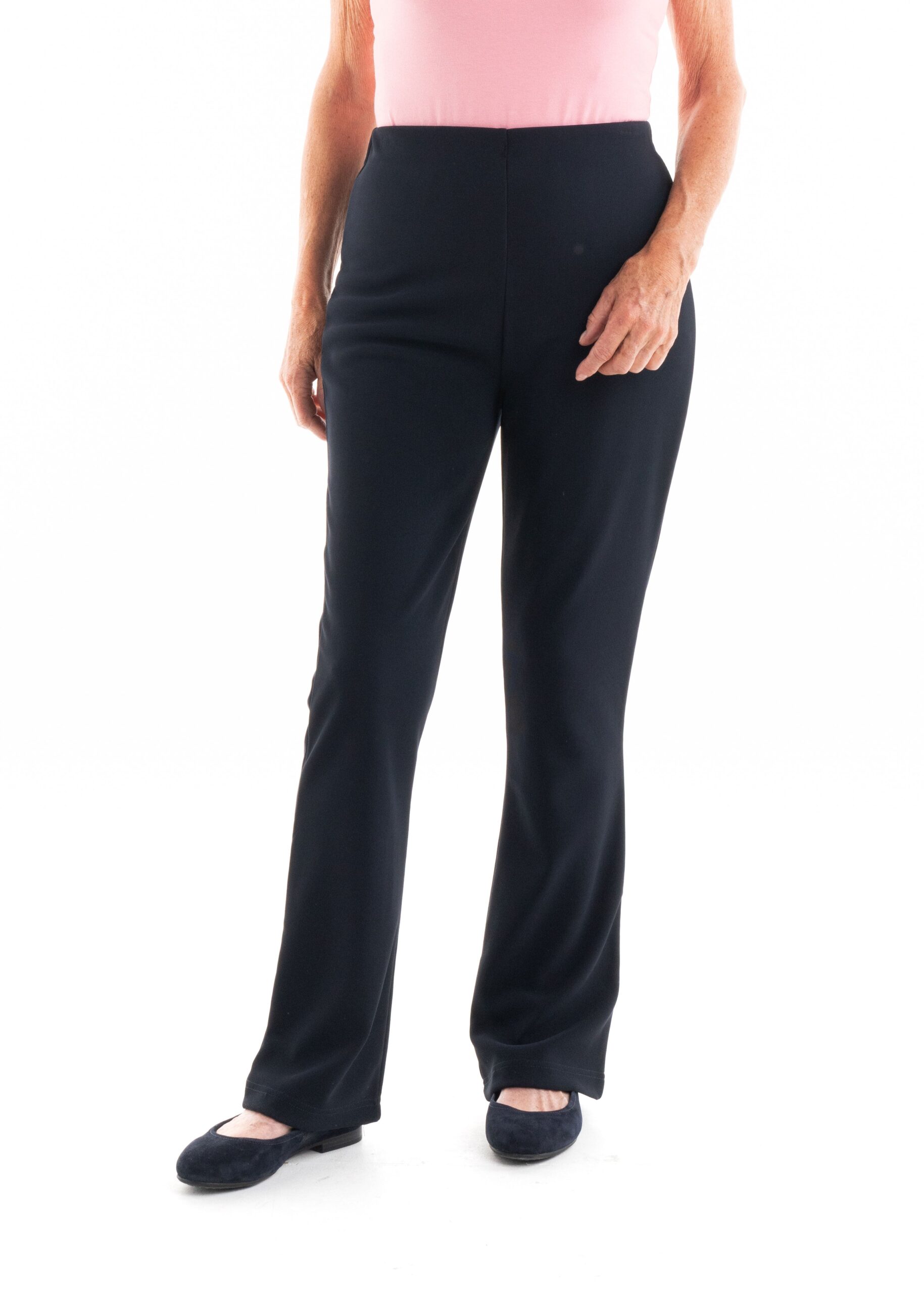 Women's Elastic Waist Ribbed Trousers - SAVE