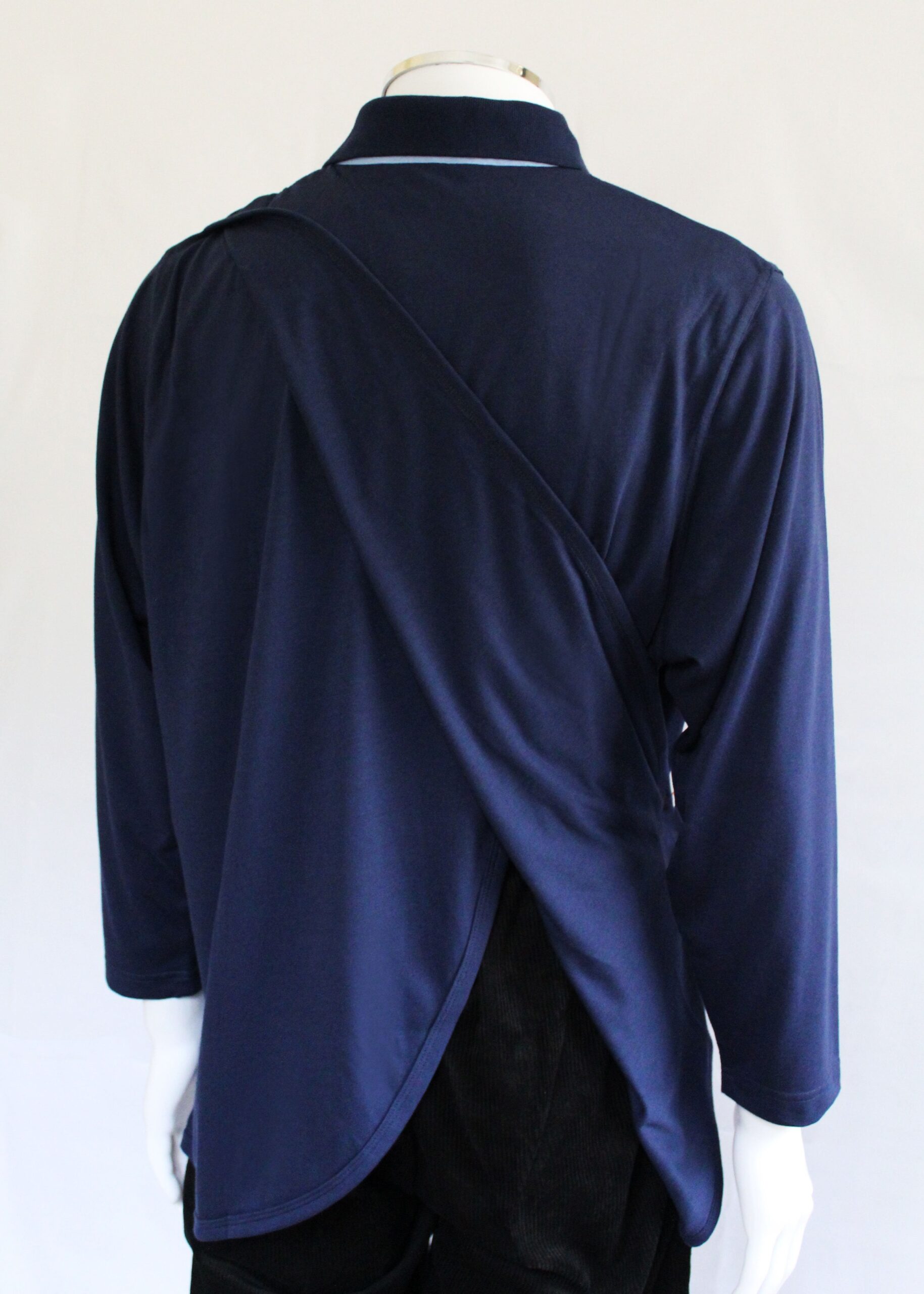 Petal Back Long Sleeve Polo Shirt - Stripe VAT Relief