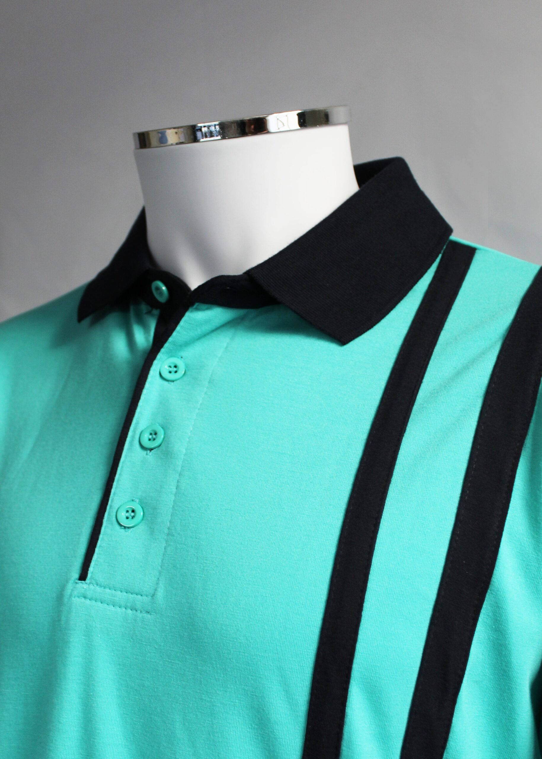 Petal Back Long Sleeve Polo Shirt - Stripe VAT Relief
