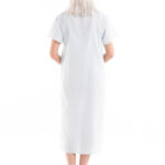 Clara Short Sleeve Embroidered Polycotton Nightie with Velcro VAT Relief