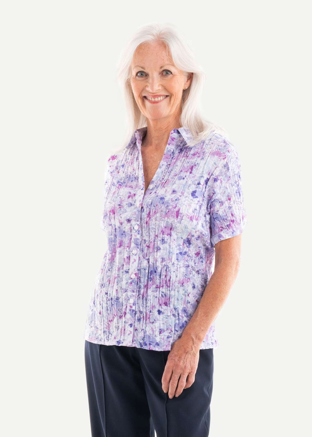 Janie Short Sleeve Shirt with velcro