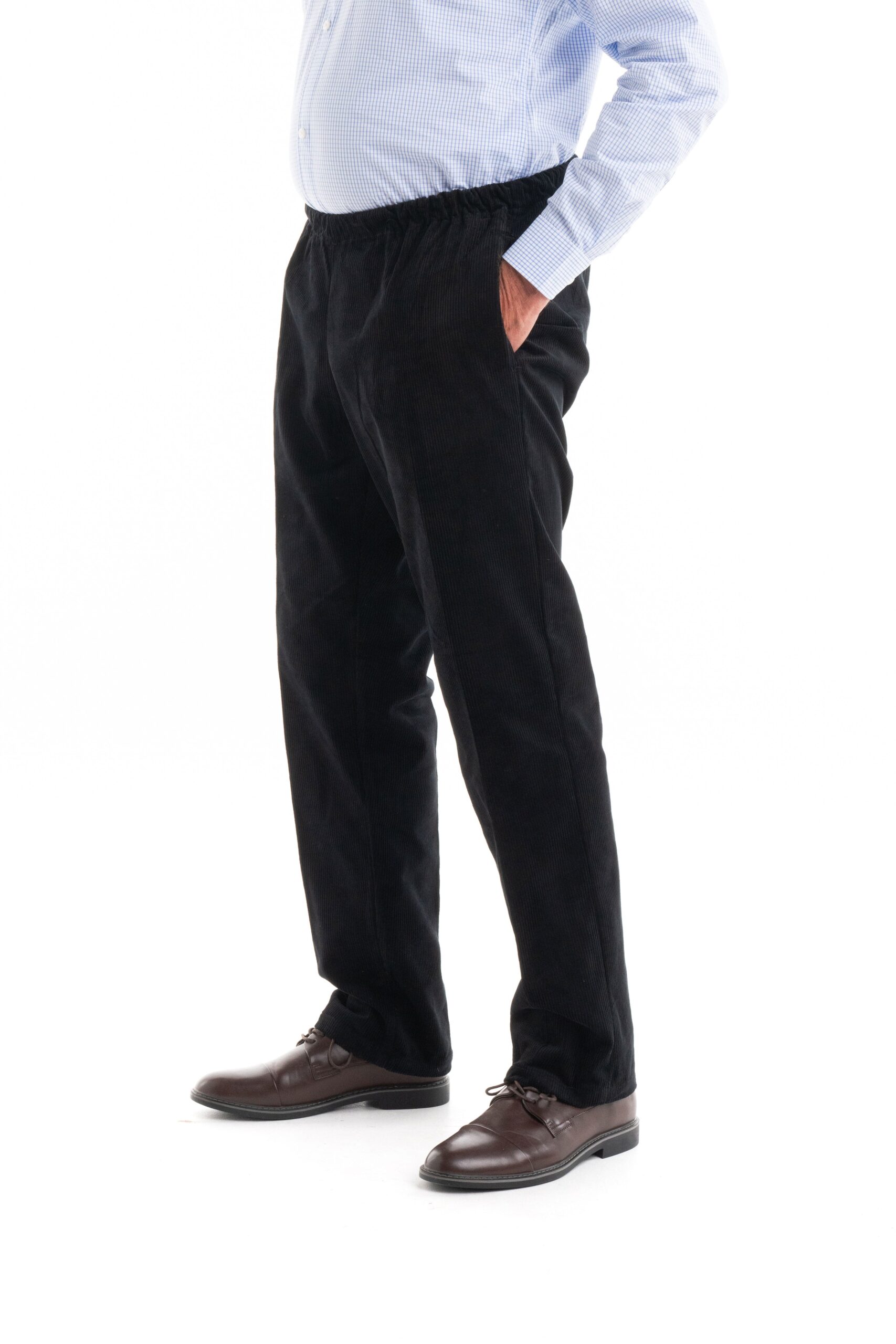 Men's Elastic Waist Cord Pull-On Trousers VAT relief