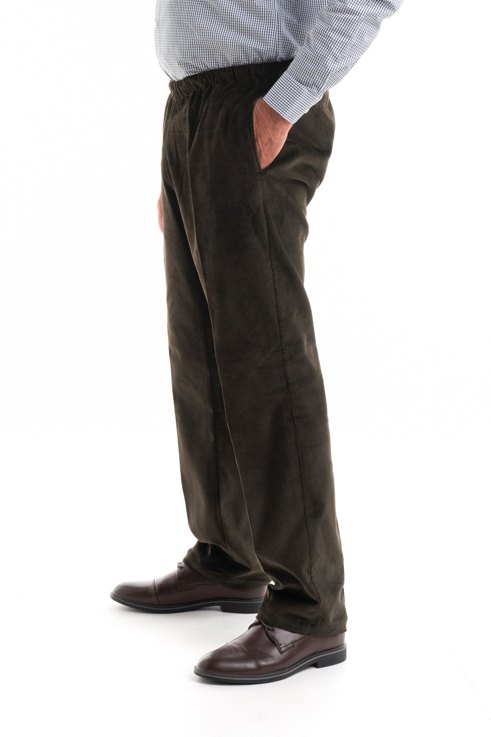 Men’s Elastic Waist Cord PullOn Trousers Adaptawear