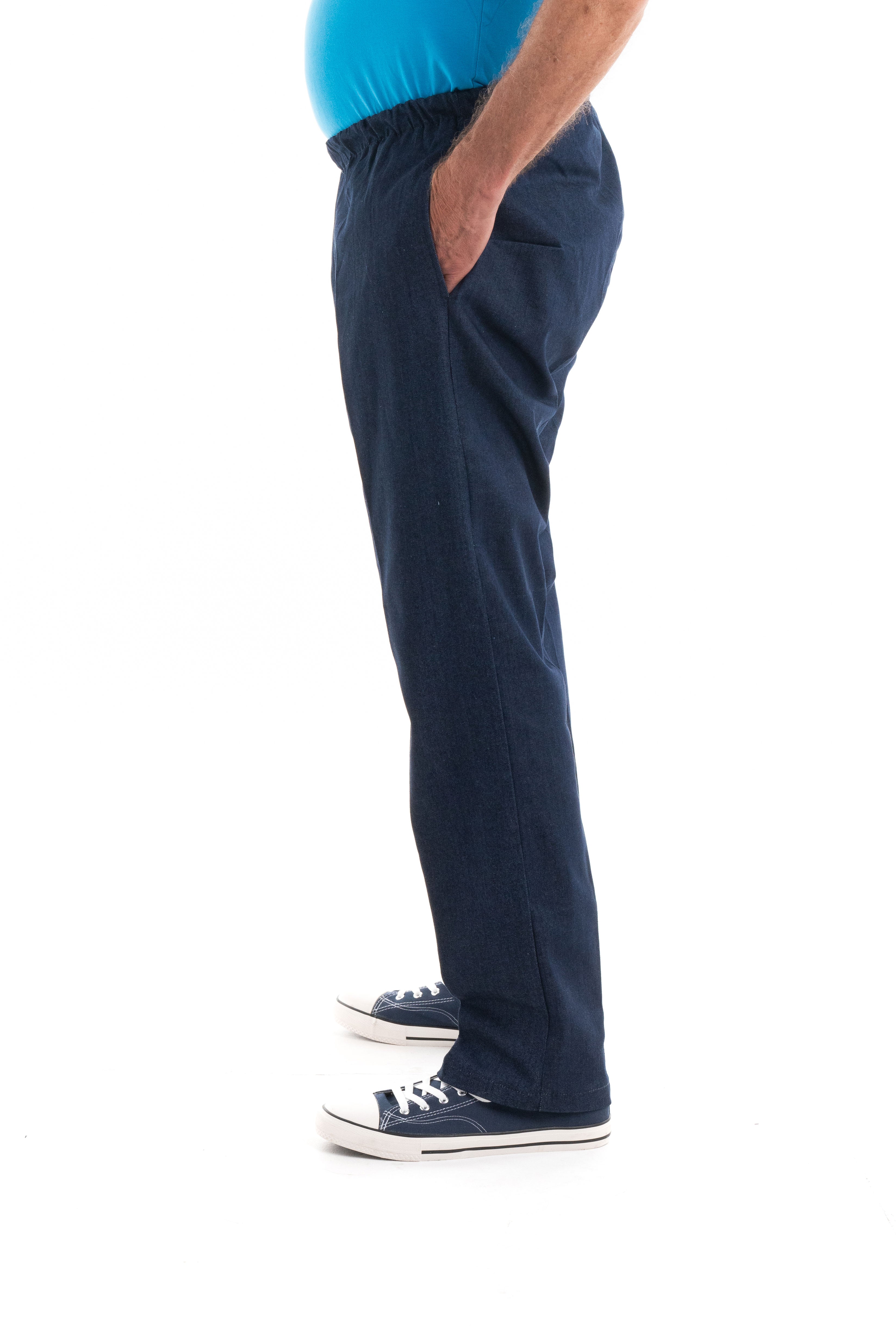 Men's Elastic Waist Pull On Stretch Jeans - SAVE 20% VAT Relief