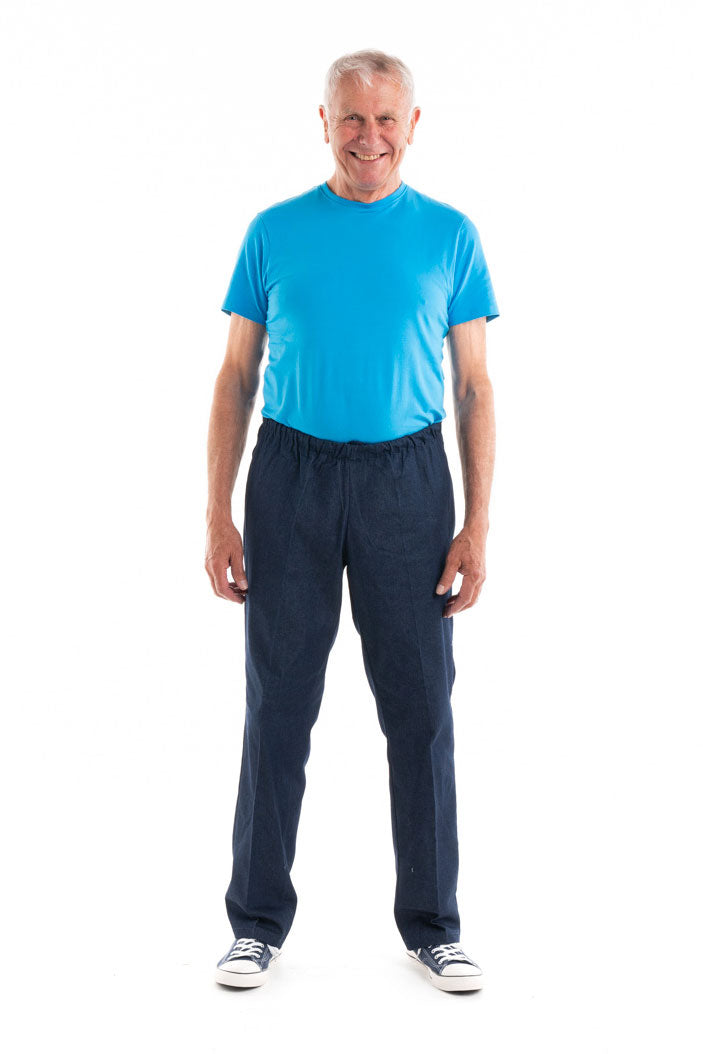 Men’s Elastic Waist Pull On Stretch Jeans – Adaptawear