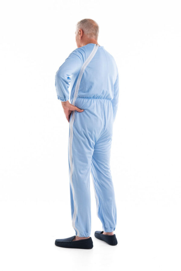 Mens All-in-one Pyjamas with Shoulder to Ankle Zip VAT Relief