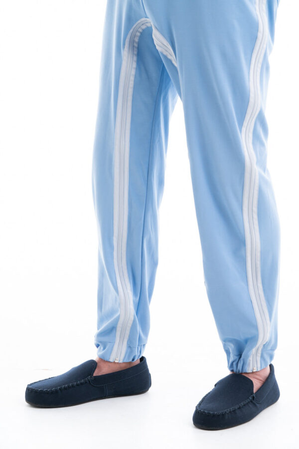 Mens All-in-one Pyjamas with Shoulder to Ankle Zip VAT Relief