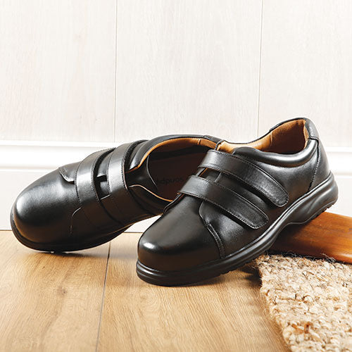 Men's Twin Strap Extra Wide Shoe VAT Relief