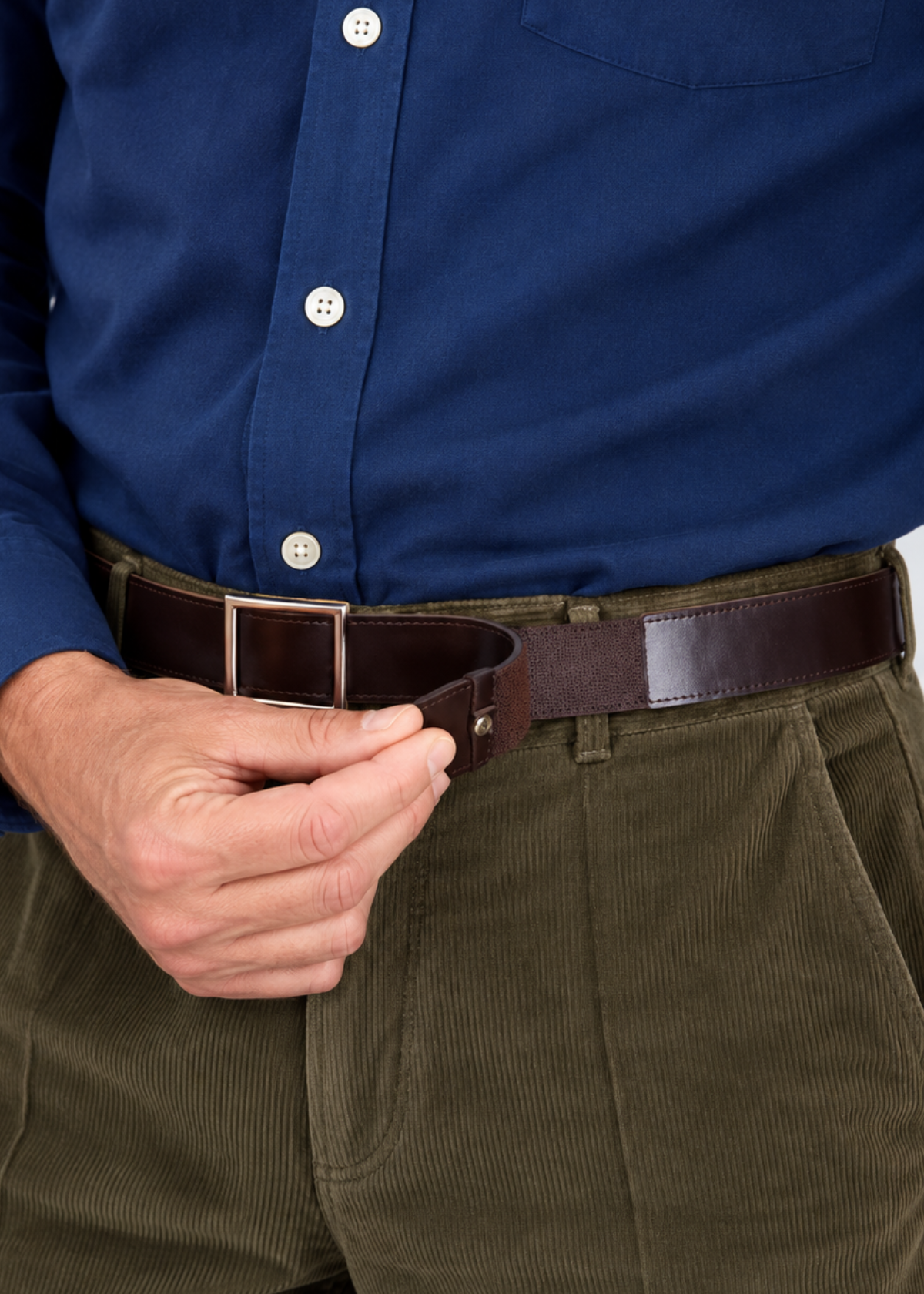 Easy Fastening Leather Belt