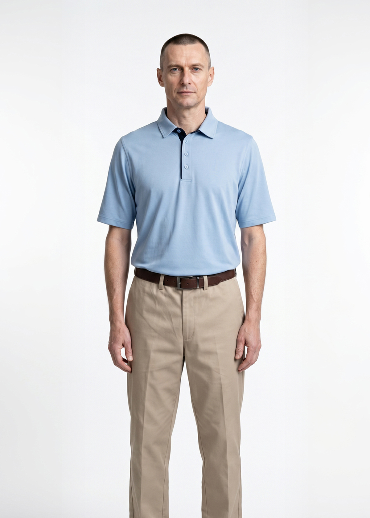 Petal Back Men's Open Back Short Sleeve Polo Shirt