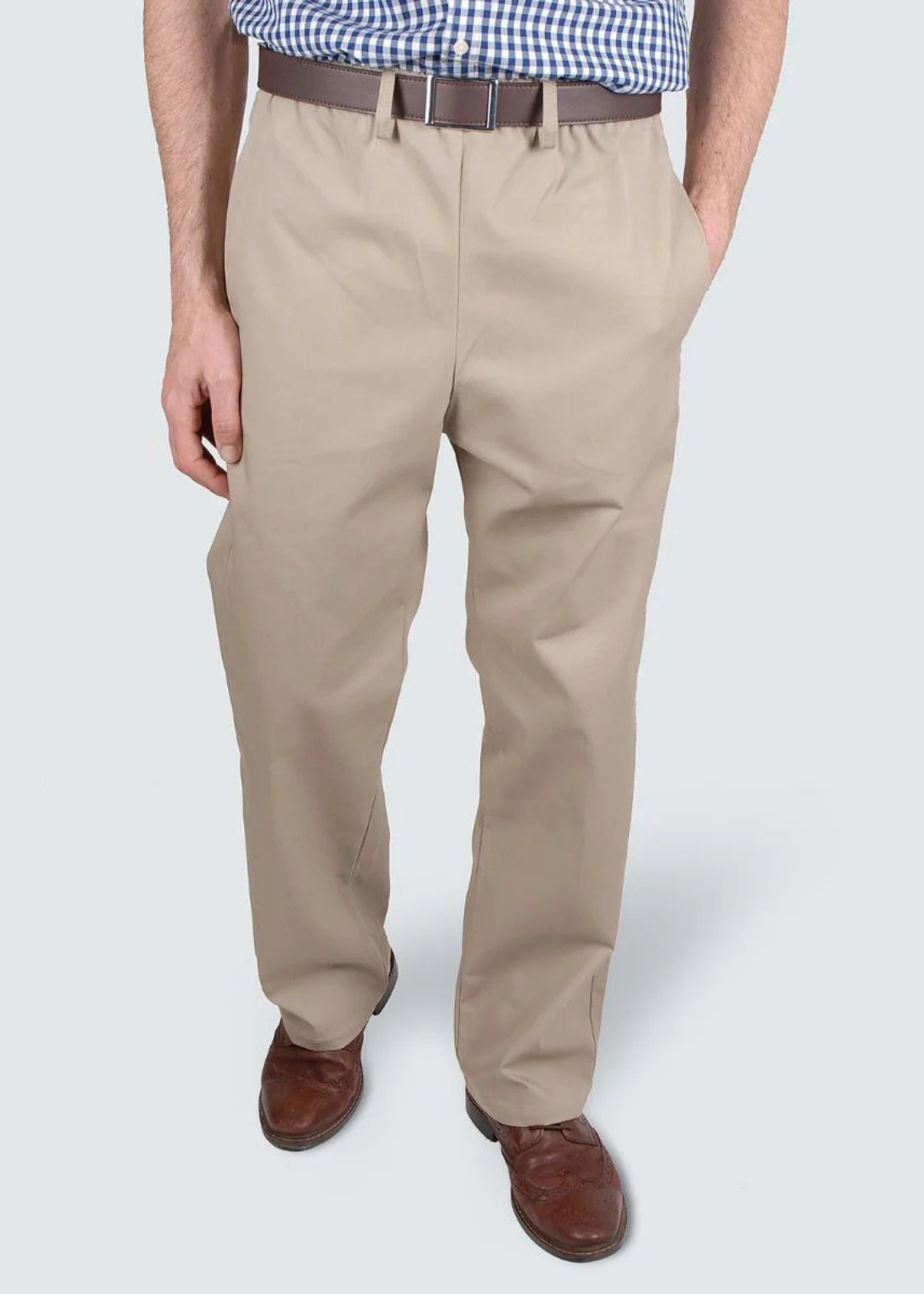 Men’s Elasticated Waist Easy-Care Chinos
